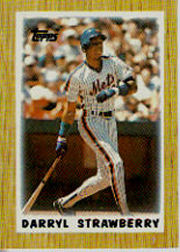 1987 Topps Mini Leaders Baseball Cards 026      Darryl Strawberry